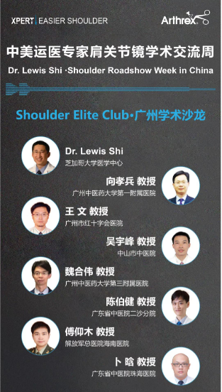 【会议通知】中美运医专家肩关节镜学术交流周——Dr. Lewis Shi中国巡讲